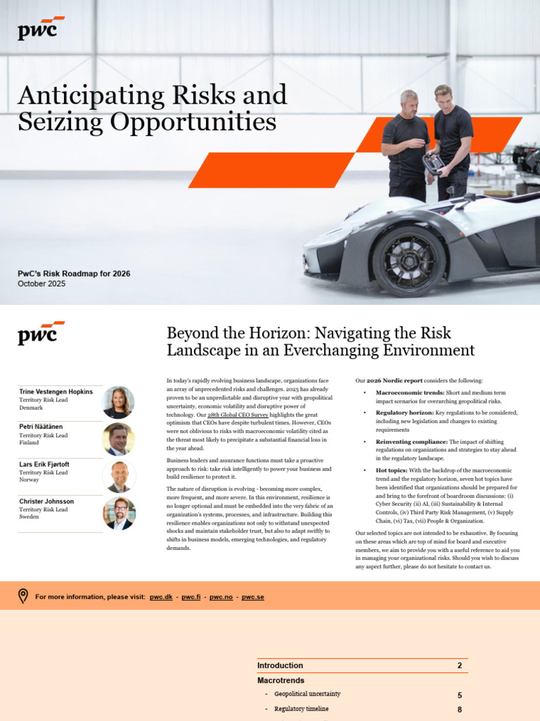 Global Risk Roadmap 2026 PWC | PDF | Computer Security | Security