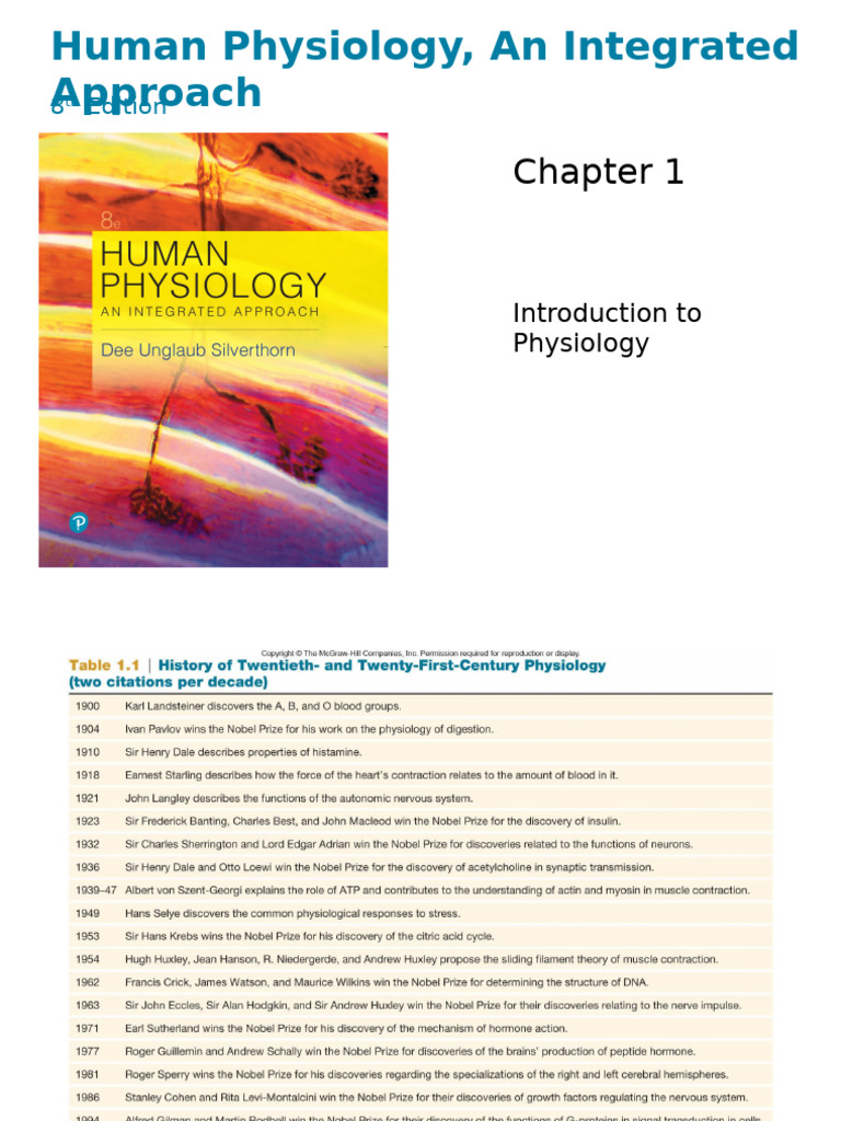 Ch01, Introduction To Physiology | PDF | Homeostasis | Scatter Plot
