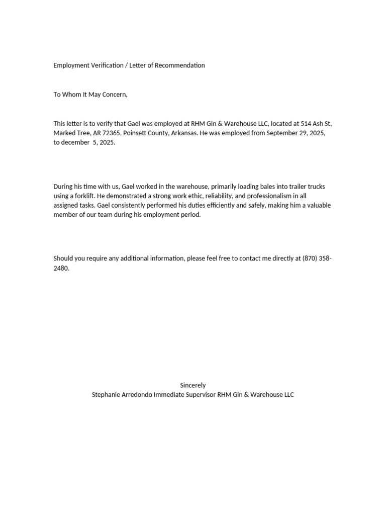 Employment Verification Ok | PDF