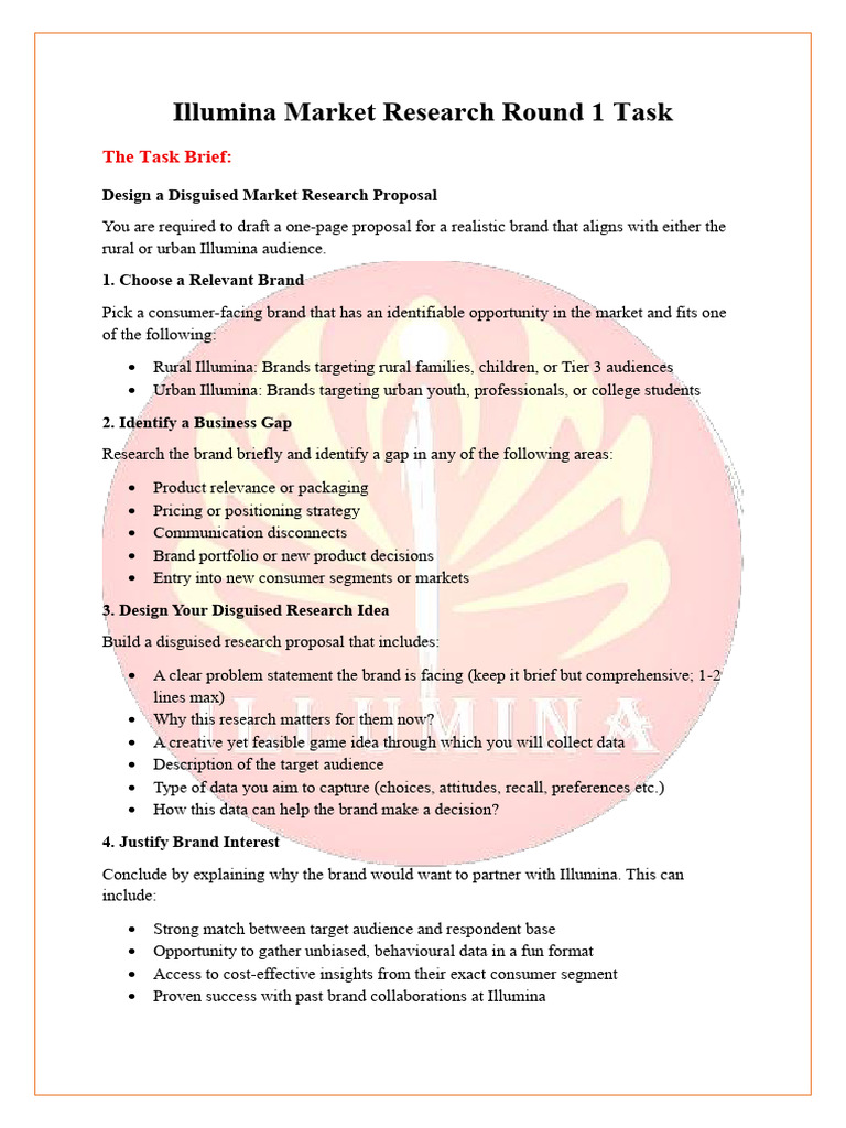 MR Task R1 JT Illumina | PDF | Brand | Target Audience