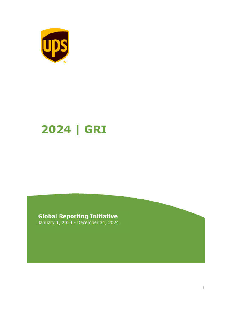 2024-UPS-GRI-report Sample For GRI Reporting | PDF | Compensation And ...