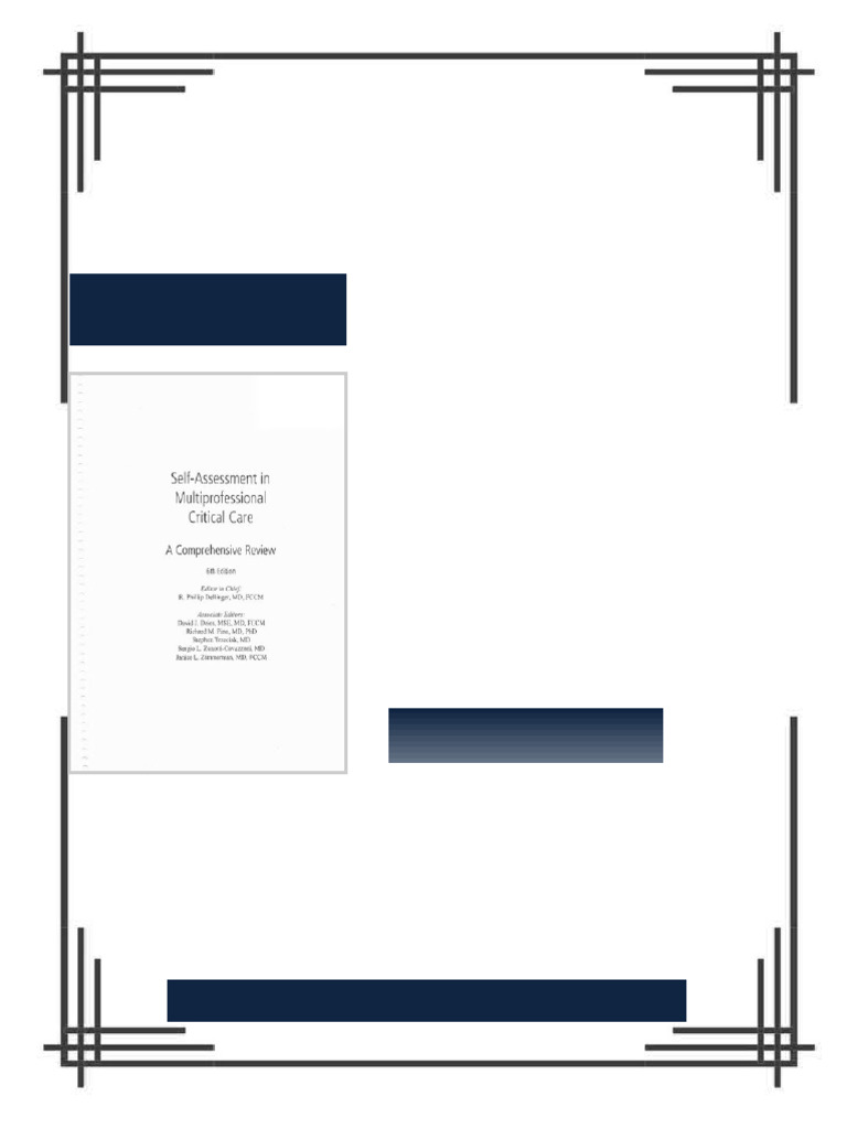 Self Assessment in Multiprofessional Critical Care A Comprehensive ...