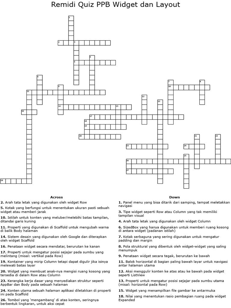 Remidi Quiz PPB Widget Dan Layout | PDF