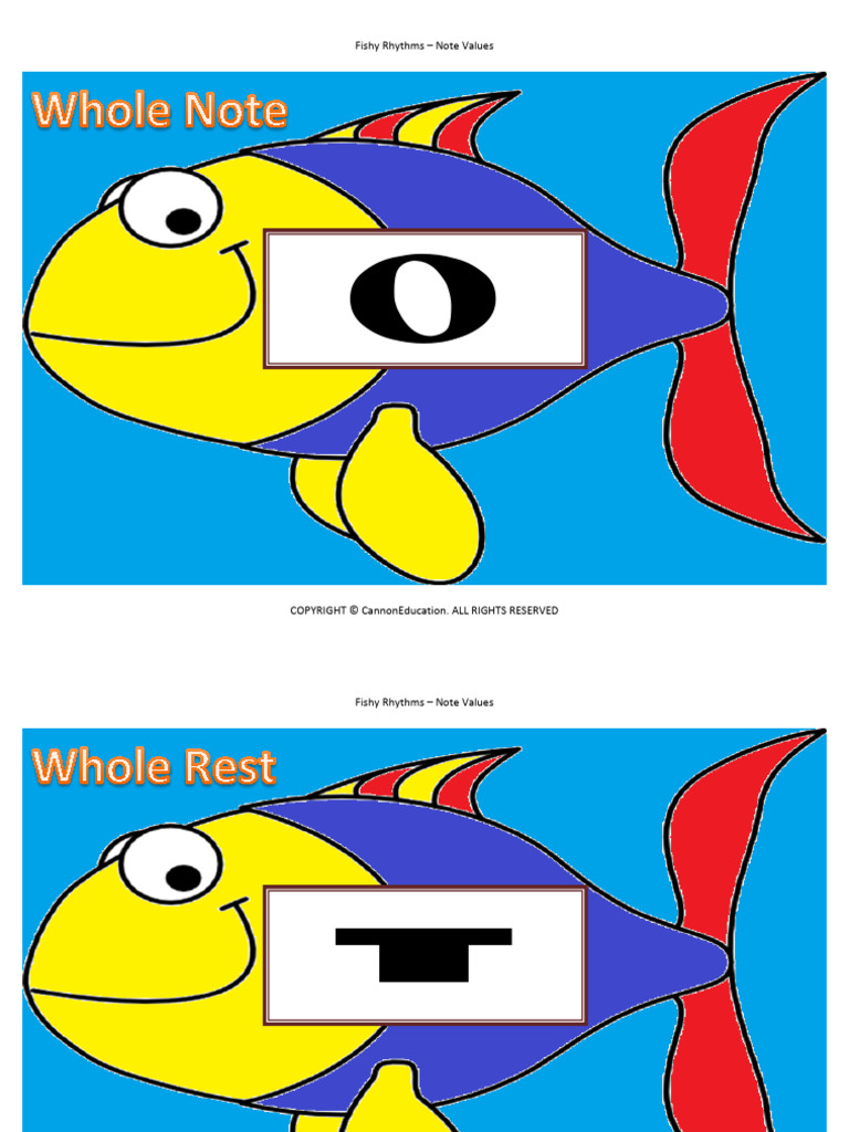Fishy Rhythms - Note Values | PDF
