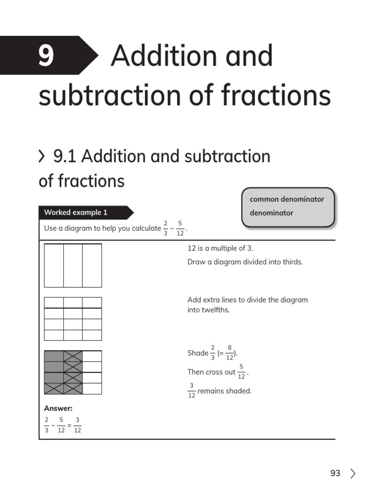 Chapter 9 - Addition and Subtraction Fractions | PDF | Subtraction ...
