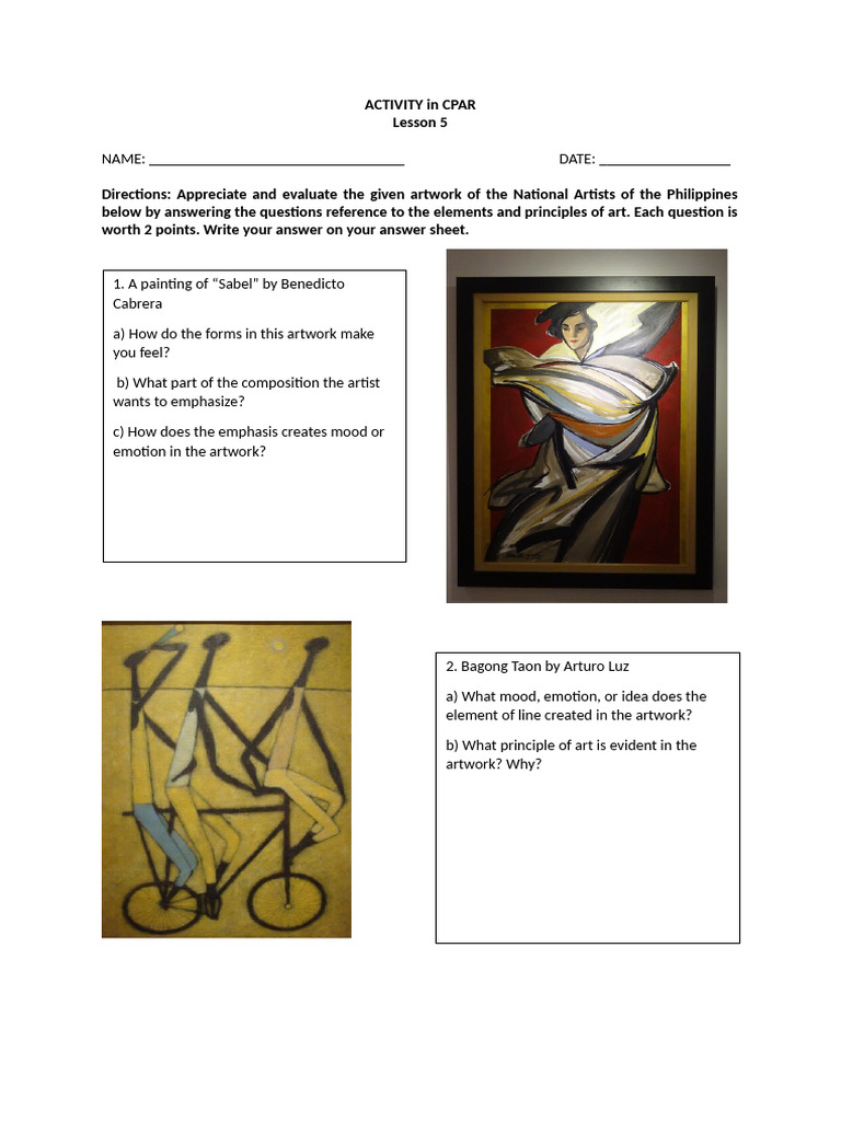 Lesson 5 Acitivity | PDF