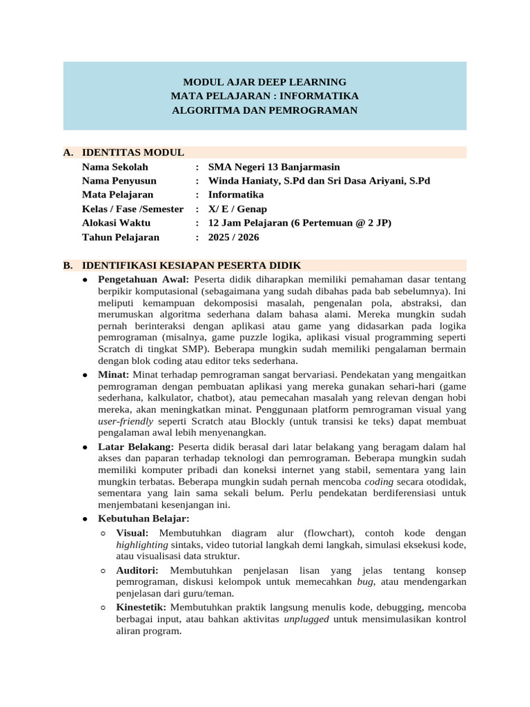 Modul 7 Algoritma Dan Pemrograman | PDF