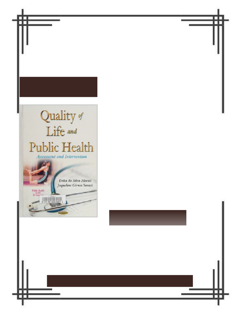Quality of life and public health : assessment and intervention by ...