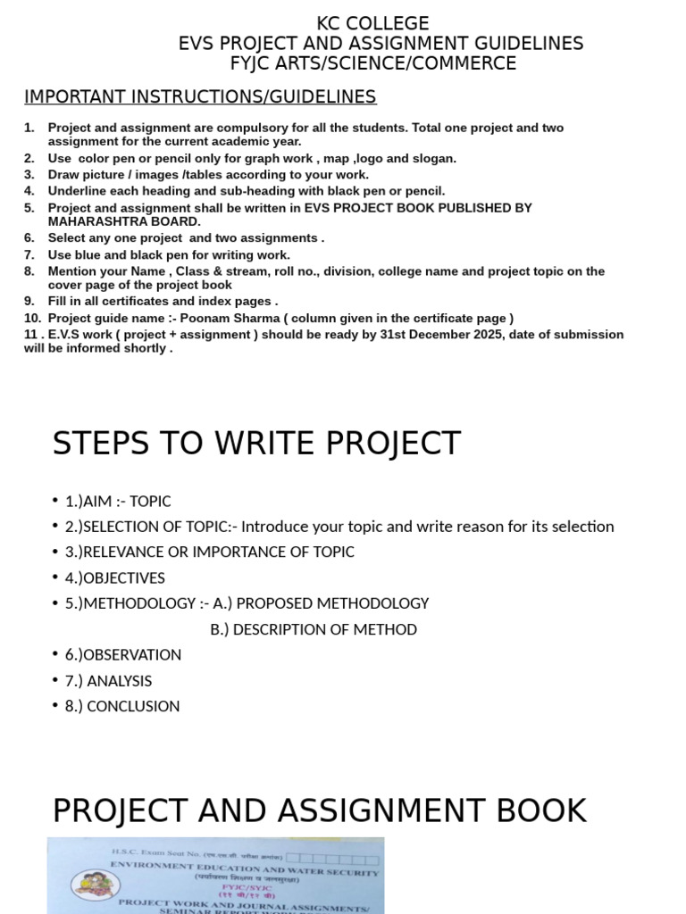 Fyjc Project and Assignment Guidelines | PDF | Natural Environment