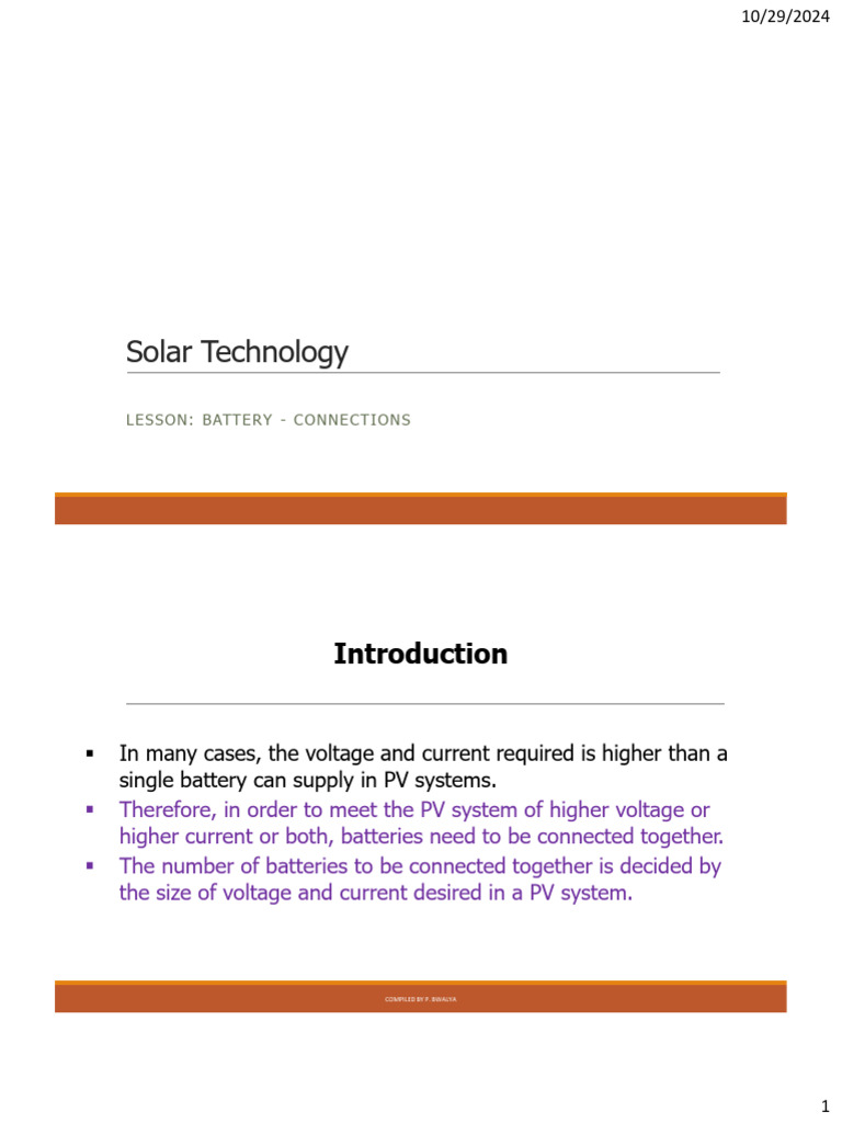 Lesson 9 - Battery Connections | PDF | Series And Parallel Circuits ...