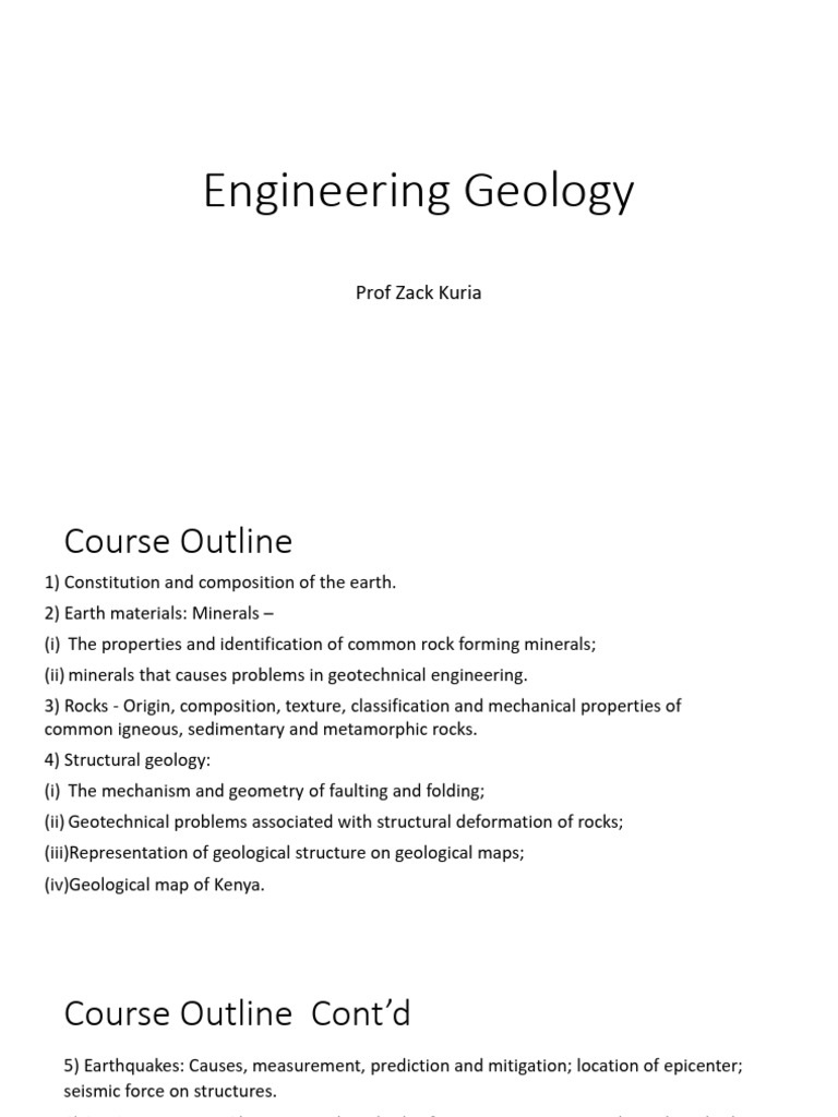 Engineering Geology - FINAL | PDF | Clastic Rock | Fault (Geology)