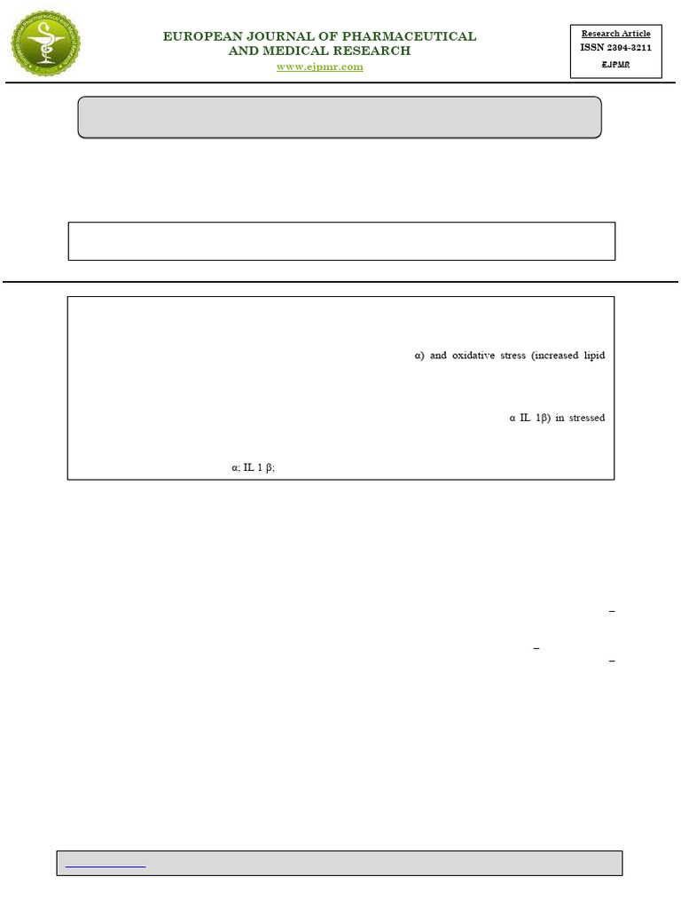 A1 - European Journal of Pharmaceutical and Medical Research (EJPMR ...