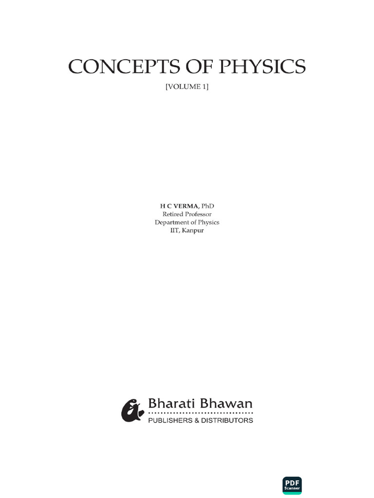 Concepts of Physics First 40 Pages | PDF