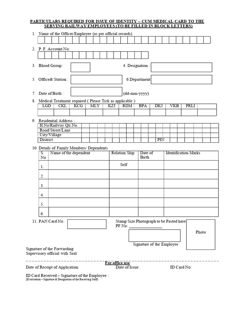 Identity Card New Application | PDF