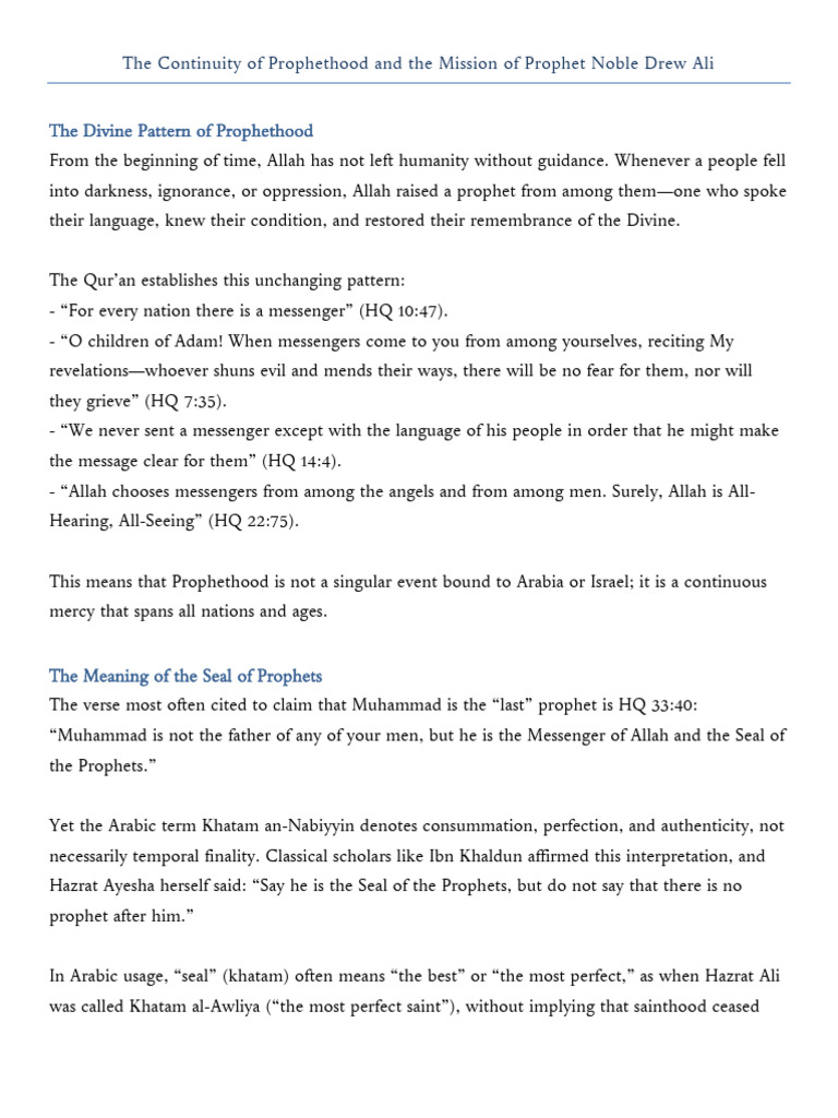 Seal of Allah On Prophets | PDF | Prophets And Messengers In Islam ...