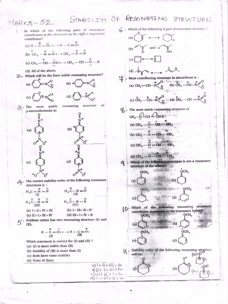 Resonance Practice Paper | PDF
