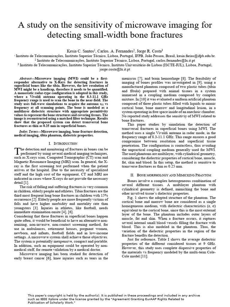 1.a Study On The Sensitivity of Microwave Imaging For Detecting Small ...