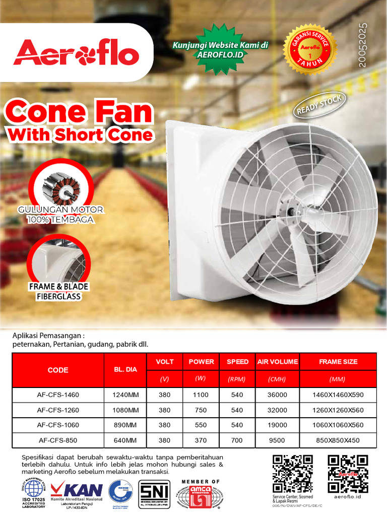 Ec Cone Fan With Short Cone Af-Cfs Aeroflo | PDF