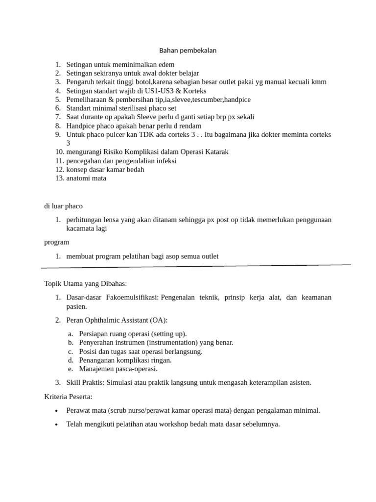 Bahan Pembekalan | PDF