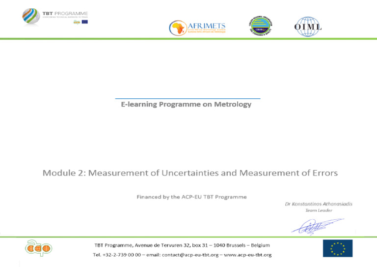 Introduction To Metrology As An Element of Quality Infrastructure ...