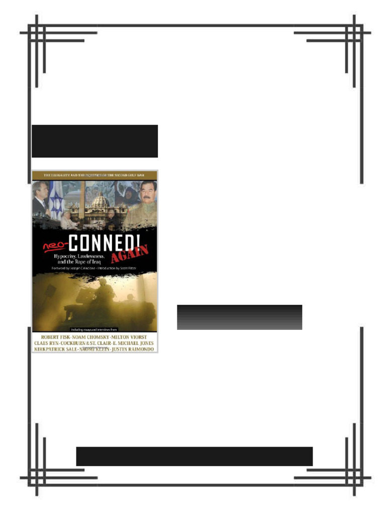 Neo Conned Again Hypocrisy Lawlessness and the Rape of Iraq J. Forrest ...