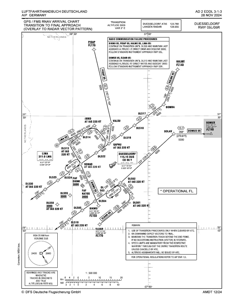 Ad 2 Eddl 3-1-3 Gps - Fms Rnav Arrival Chart Transition To Final ...
