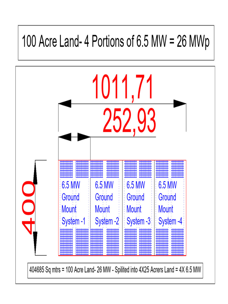 26 MWP in 100 Acre Land - General Layout | PDF