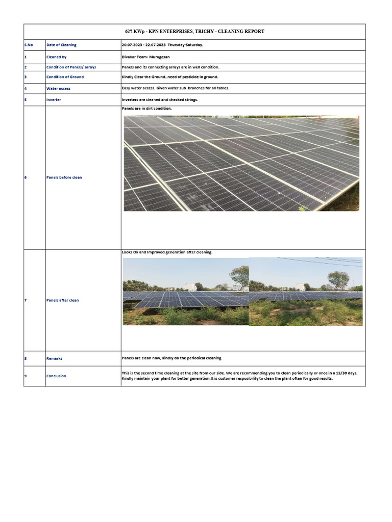 Cleaning Report | PDF