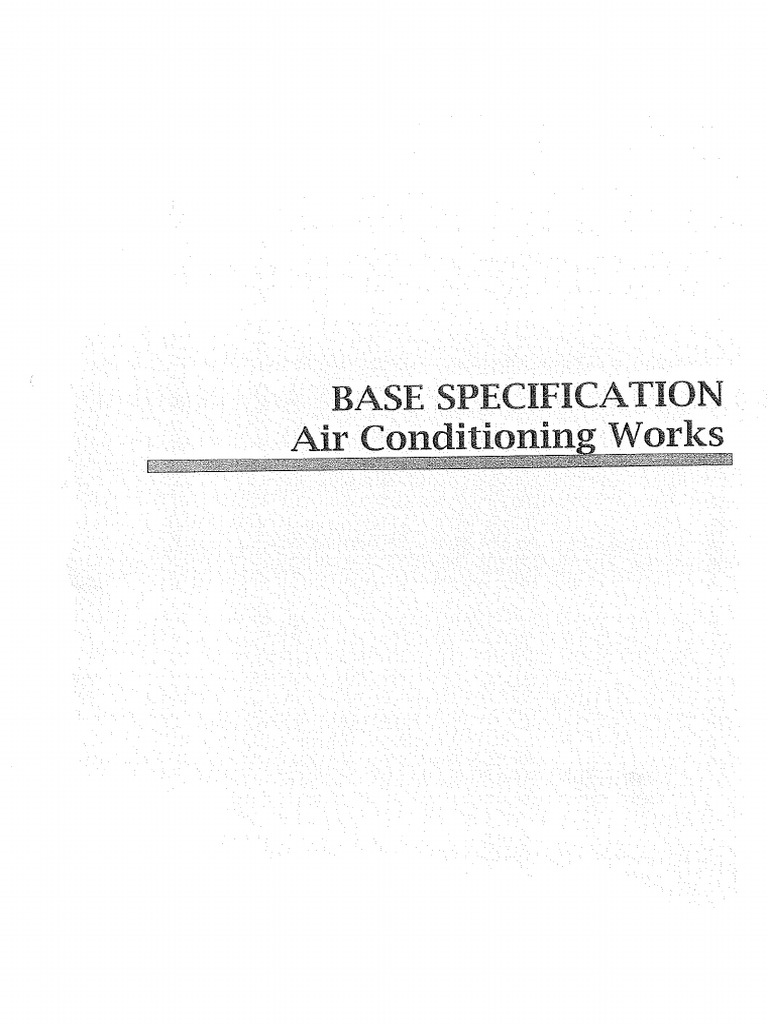 Base Specification AC Works | PDF