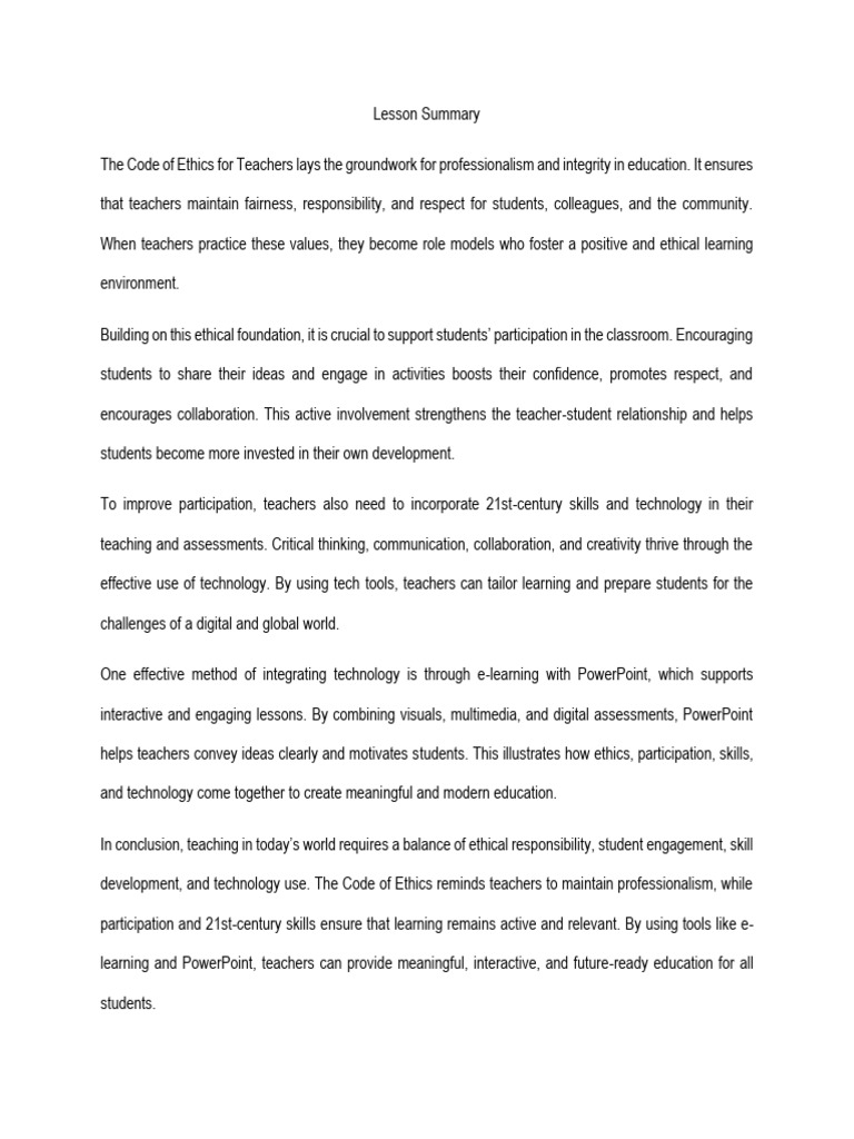 Lesson Summary | PDF