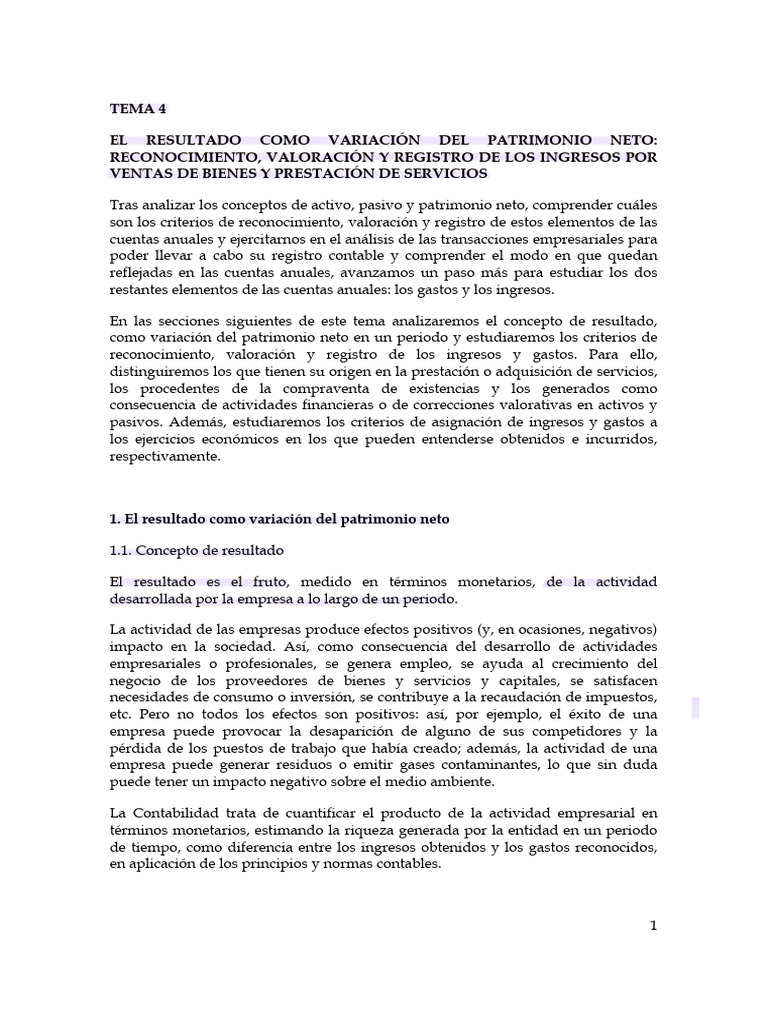 TEMA 4.1 | PDF | Contabilidad | Estado financiero
