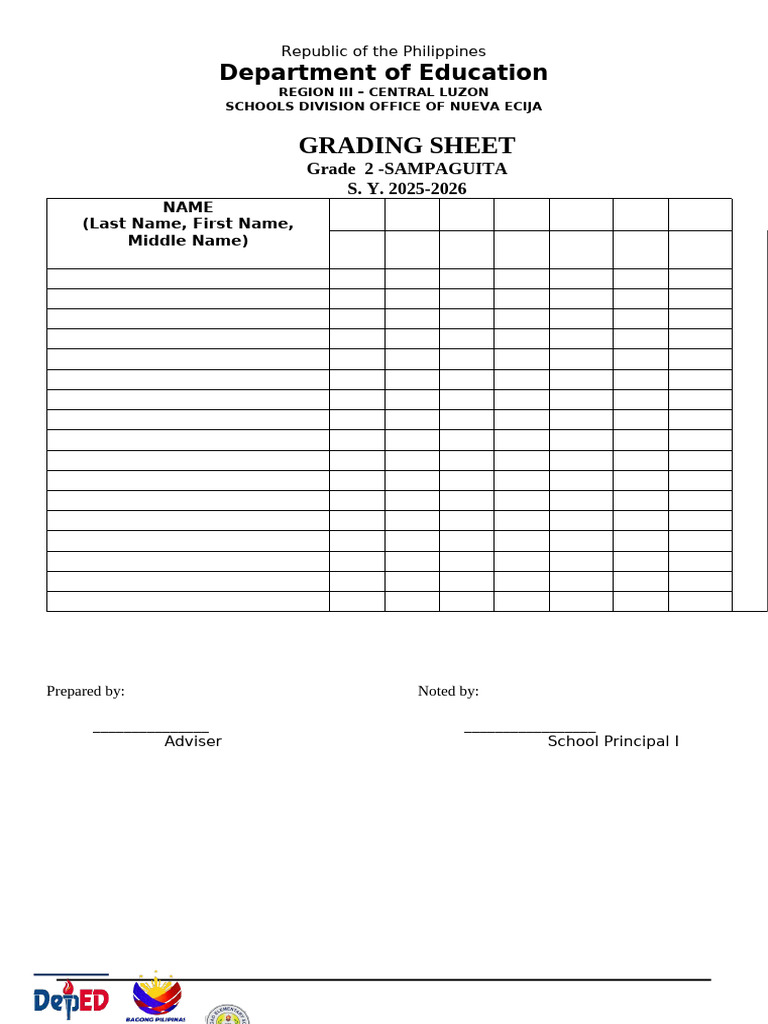 Grading Sheet.11111 | PDF