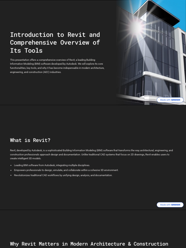 Introduction To Revit and Comprehensive Overview of Its Tools | PDF ...