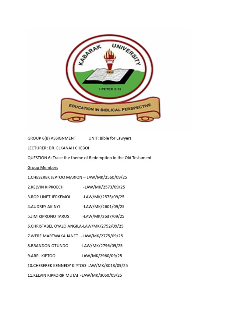 Group 6(b) Assignment | PDF | Abraham | Moses