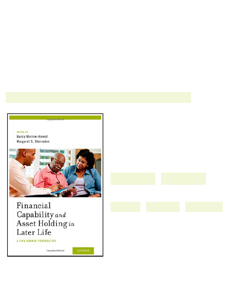 Financial Capability and Asset Holding in Later Life A Life Course ...