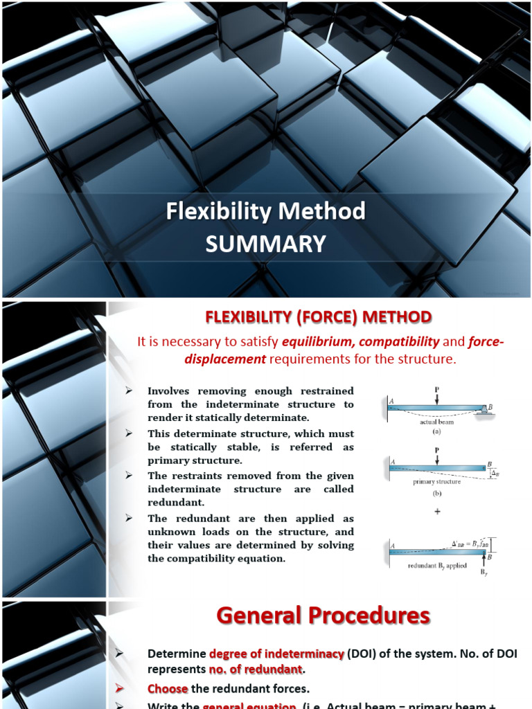 Flexibility and Stiffness Methods Summary | PDF | Beam (Structure ...
