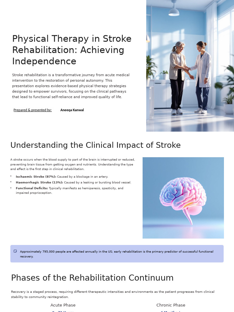 Physical Therapy in Stroke Rehabilitatio | PDF | Stroke | Physical Therapy