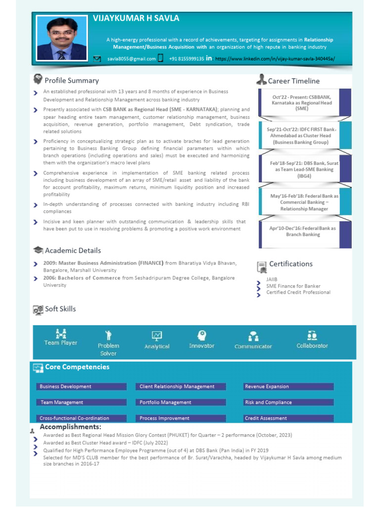 Vijay Kumar H Savla - Debt BD | PDF | Banks | Regulatory Compliance