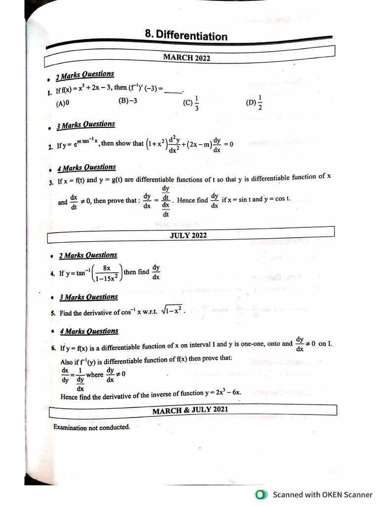 Differentiation Assignment | PDF