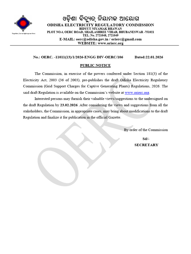 OERC Draft Regulation Jan 2026 | PDF | Electrical Grid | Electric Power ...