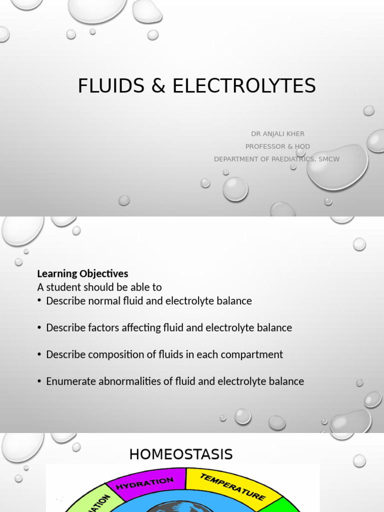 Fluid and Electrolyte | PDF | Saline (Medicine) | Angiotensin