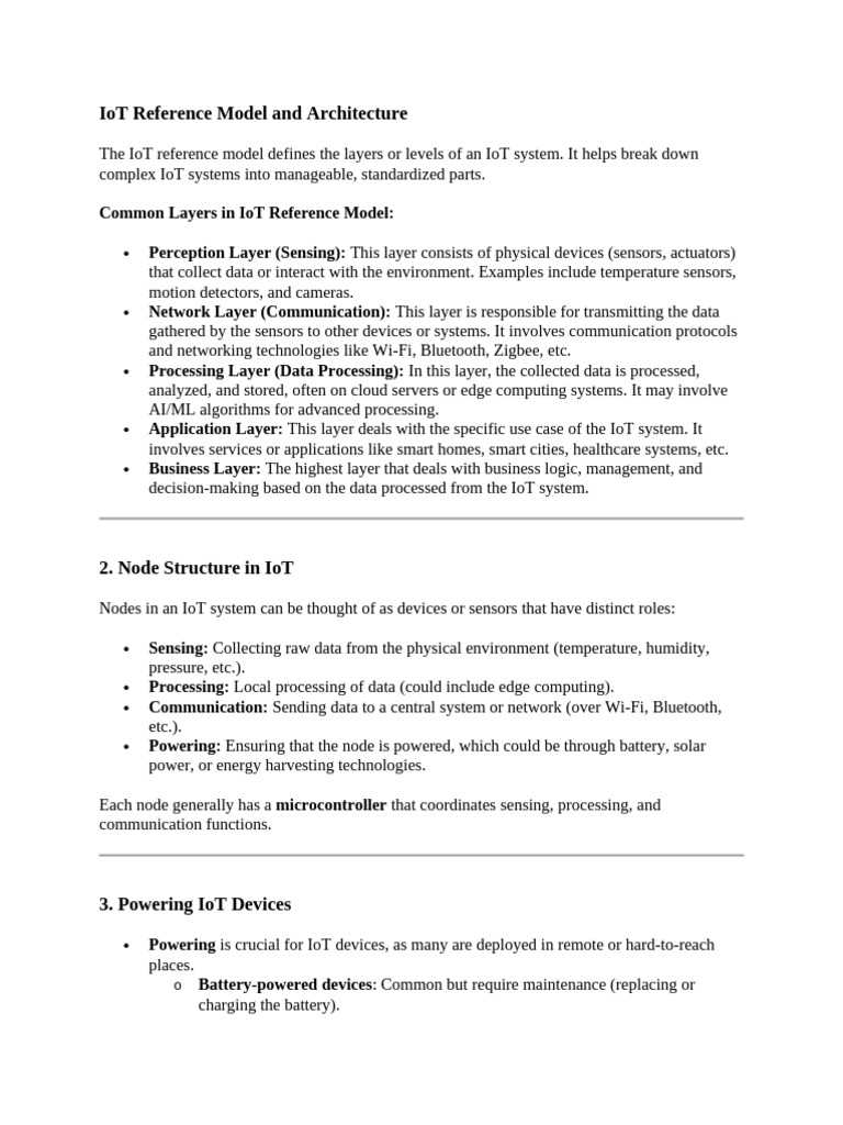 IoT Reference Model and Architecture | PDF | Internet Of Things ...