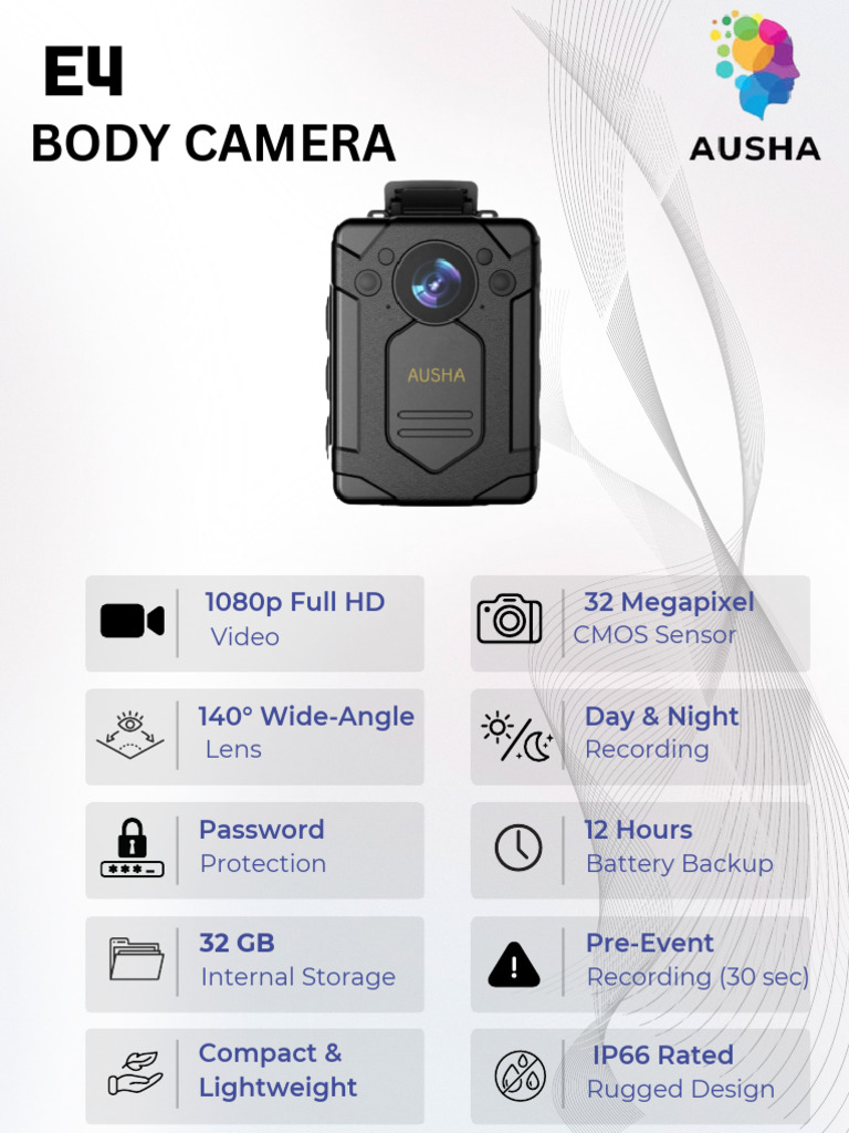 E4 Body Camera Spec Data Sheet | PDF