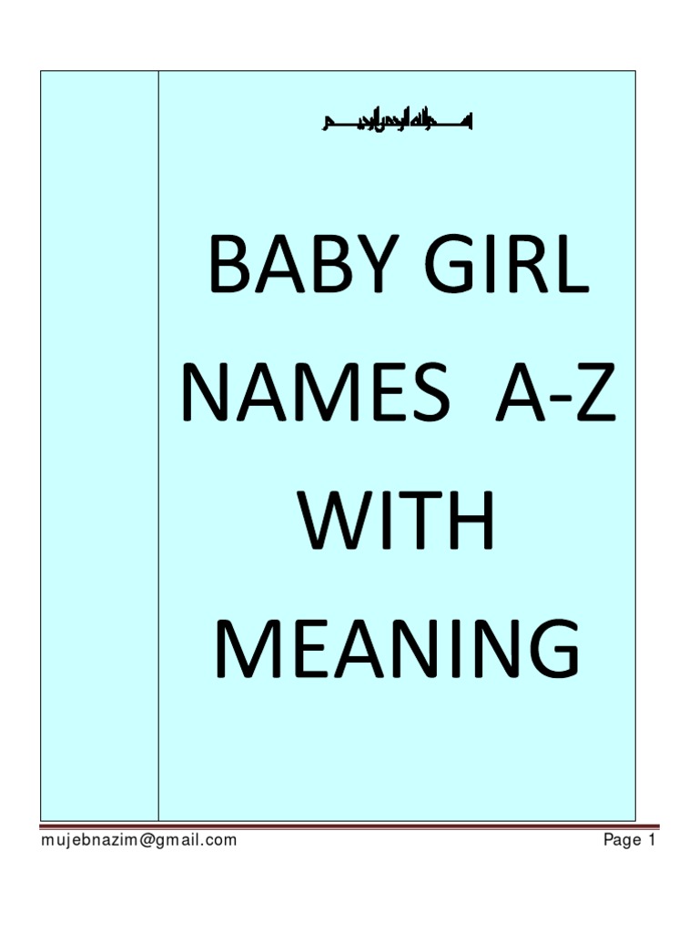 Baby Girl Names aZ With Meaning Muhammad Sahabah