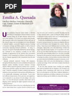 Emilia Quesada, Esq. - Women in Law Article