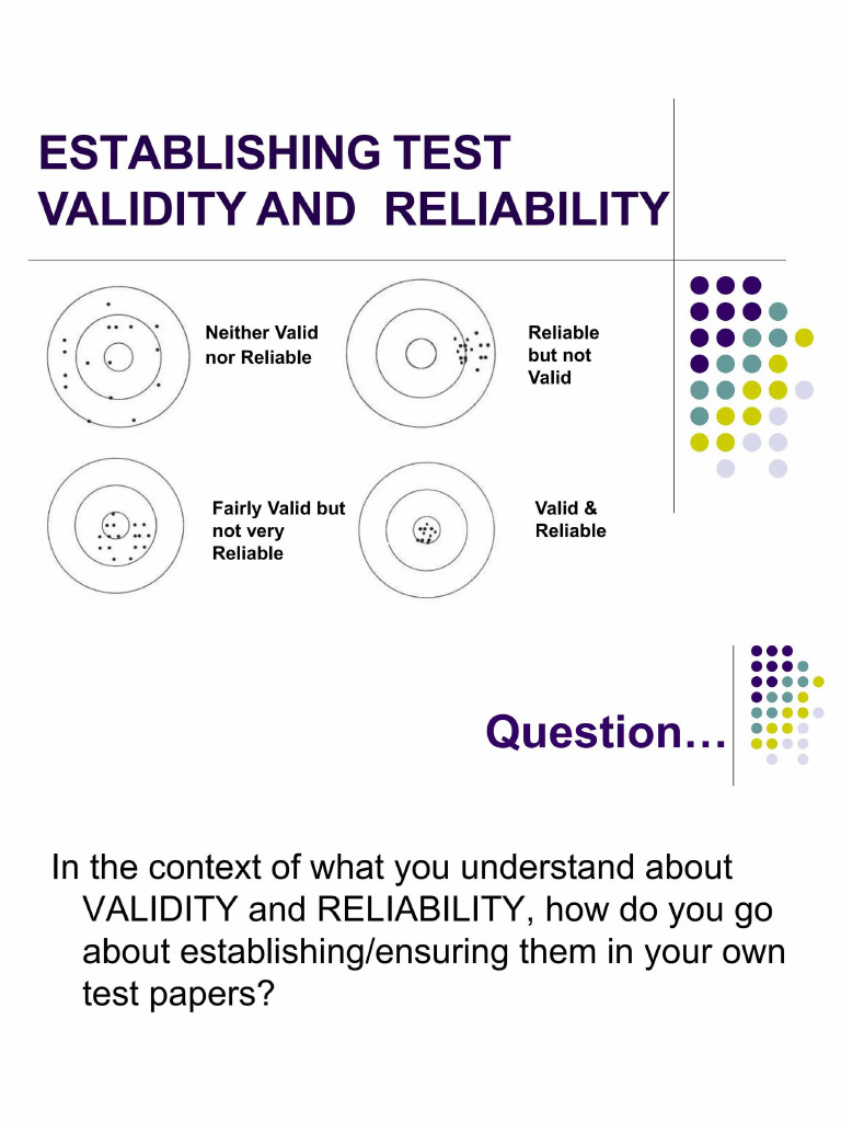 Validity and Reliability | PDF