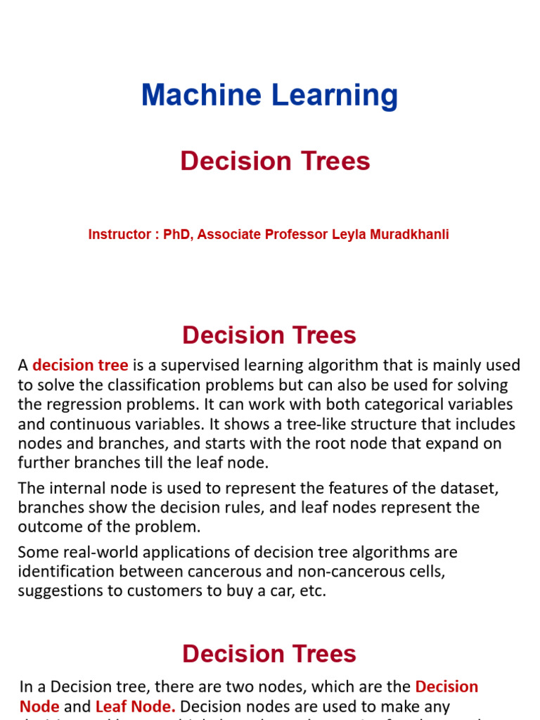 Topic 7. Decision Trees | PDF | Machine Learning | Applied Mathematics