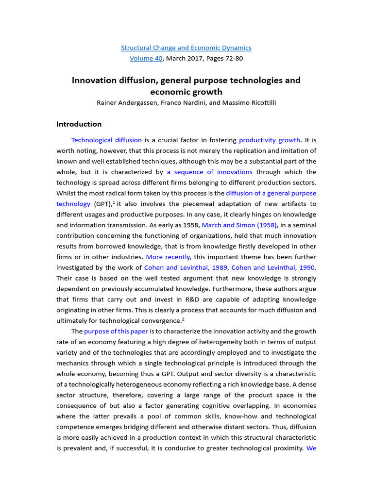 Structural Change and Economic Dynamics - 0313 | PDF | Innovation ...
