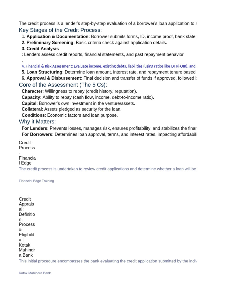 PROCESS 1 | PDF | Credit | Finance & Money Management