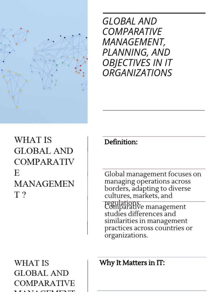 Global and Comparative Management | PDF | Supply Chain | Business